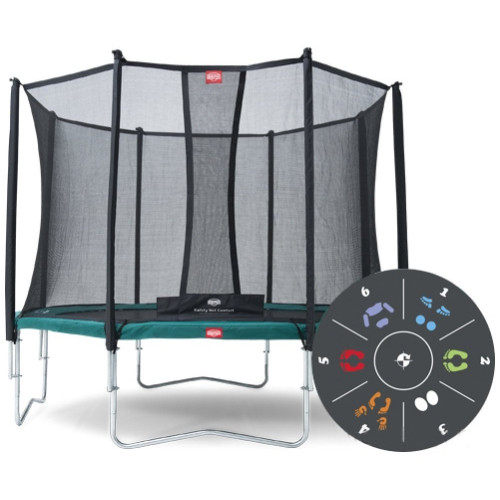Купить Батут  Berg Favorit Tattoo 14 Ft 430 Green + сетка Comfort 430 в Киеве - фото №1